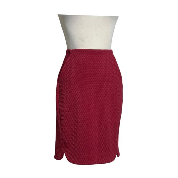 Lauren Conrad red textured pencil skirt size 2 - Picture 7 of 12